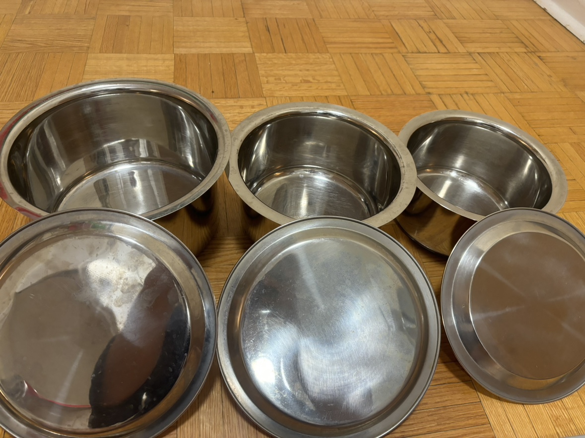Stainless Steel Cookware Pot Set of 3 with Lids - photo 3