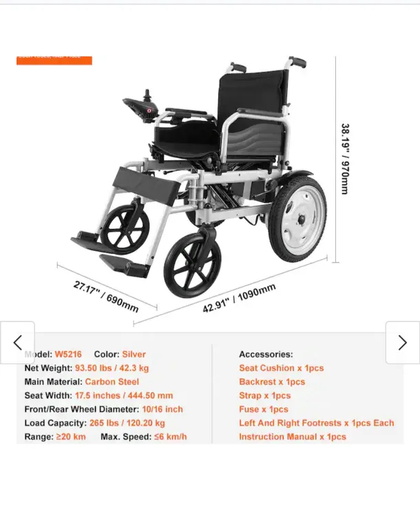 Electric Wheelchair for Adults Seniors - Never Used image indicator(6)
