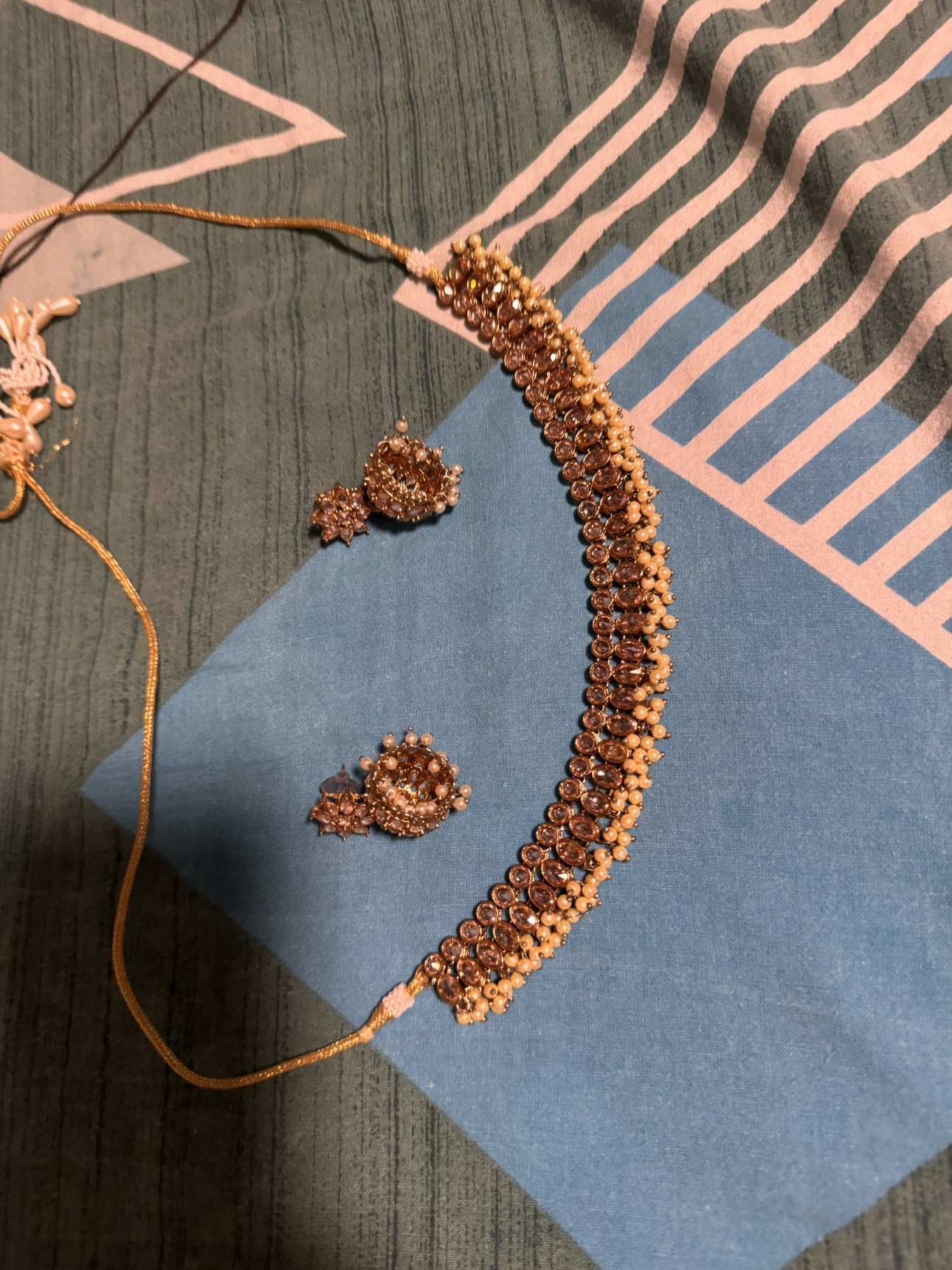 Neclace with earing set // party wear - photo 5