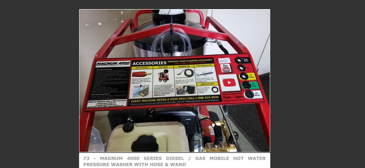 Magnum 4000 Series Gold Gas Pressure Washer image indicator(5)