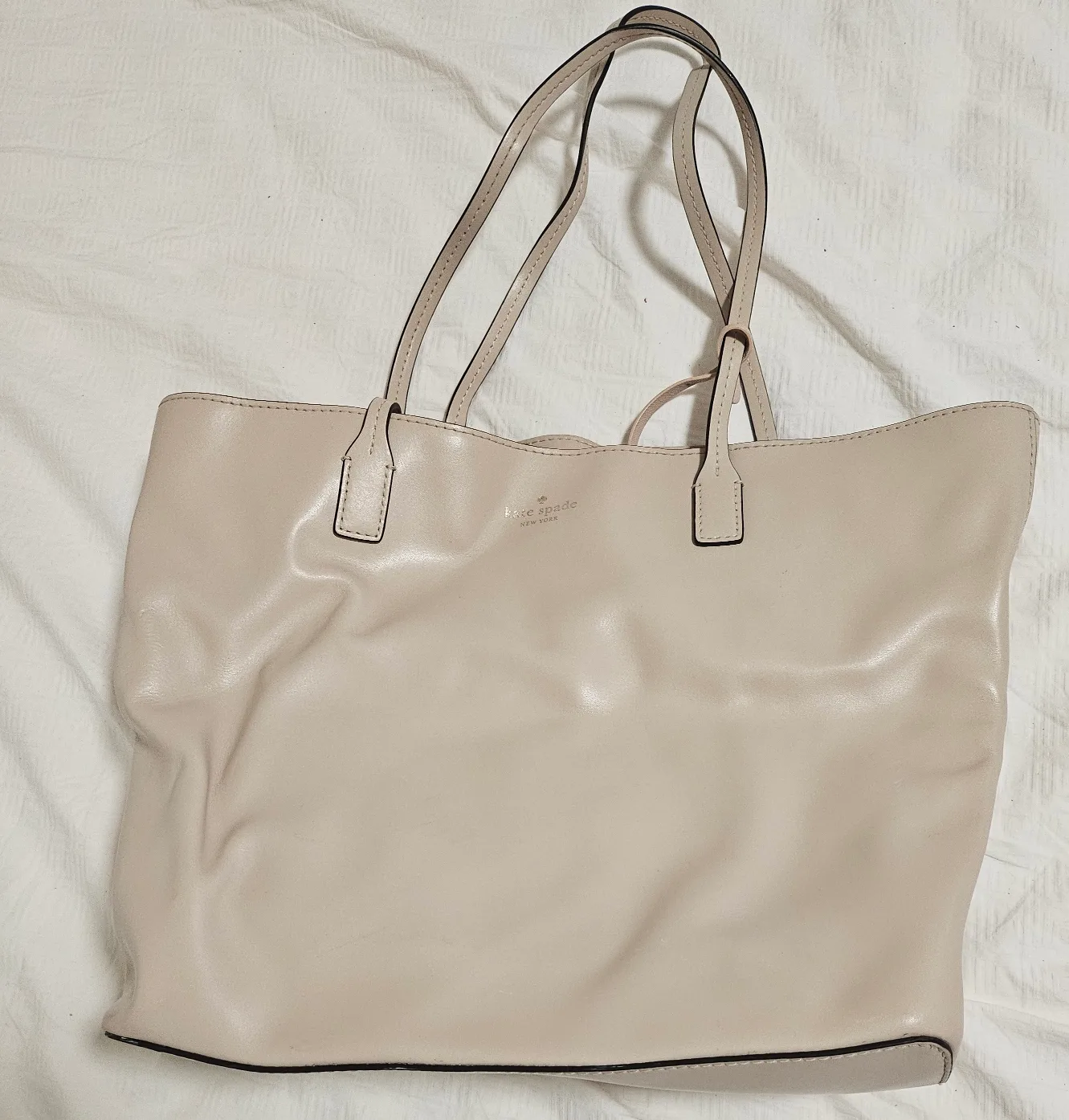 Kate Spade Beige Tote Bag image indicator(3)