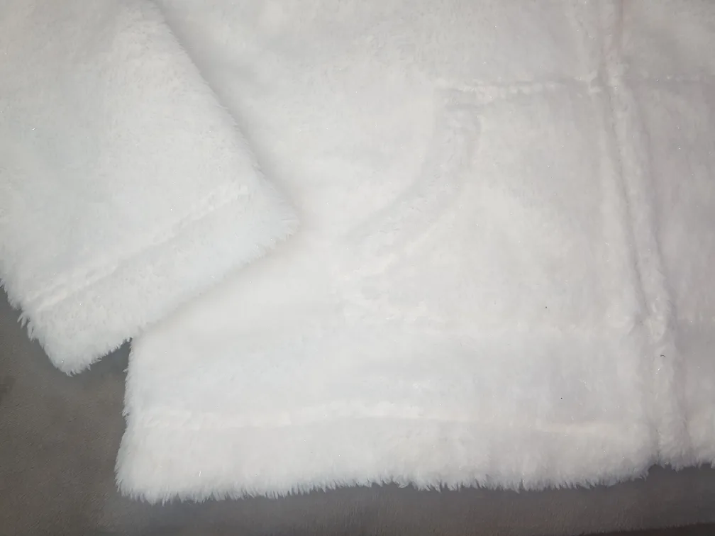 NEW White faux fur white hoodie image indicator(4)