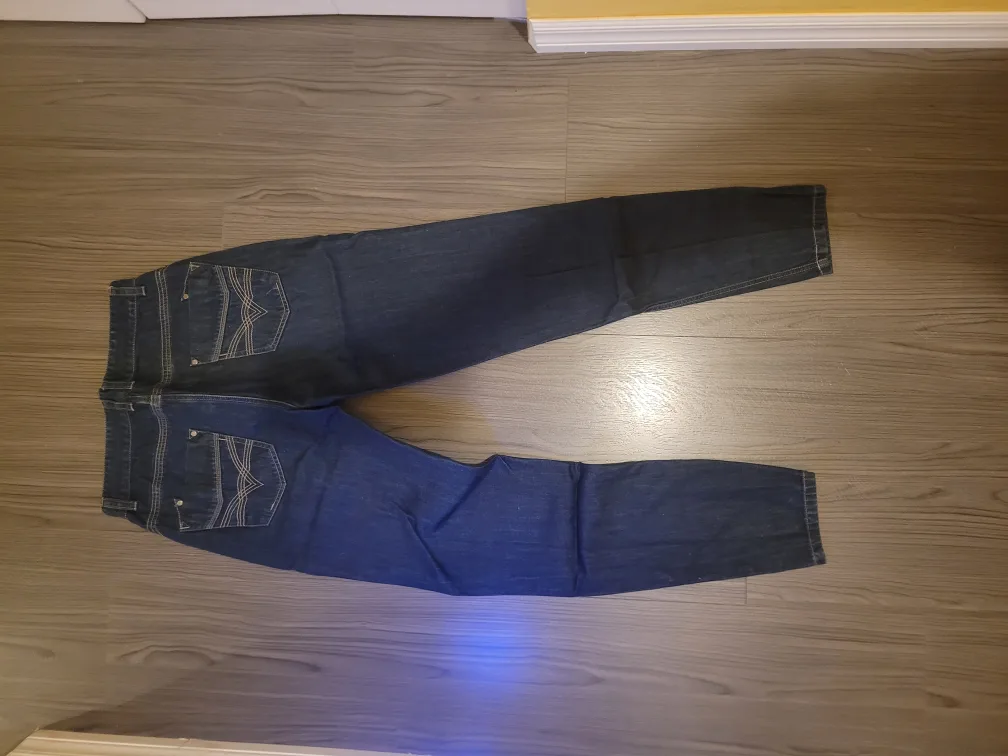 Men's Dark Wash Straight Leg Jeans HOM image indicator(3)