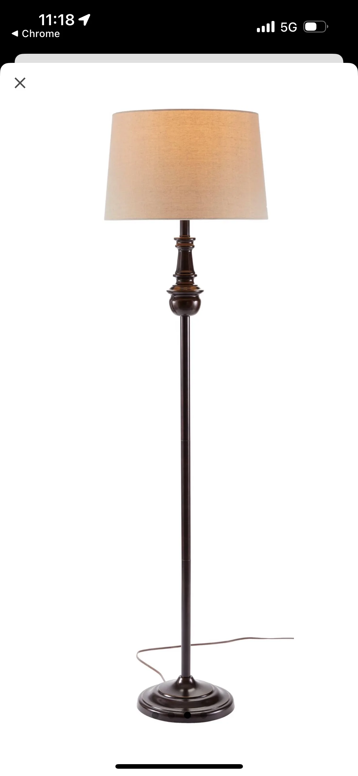 New For Living Fabric Hardback Shade Floor & Table Lamp Set image indicator(3)