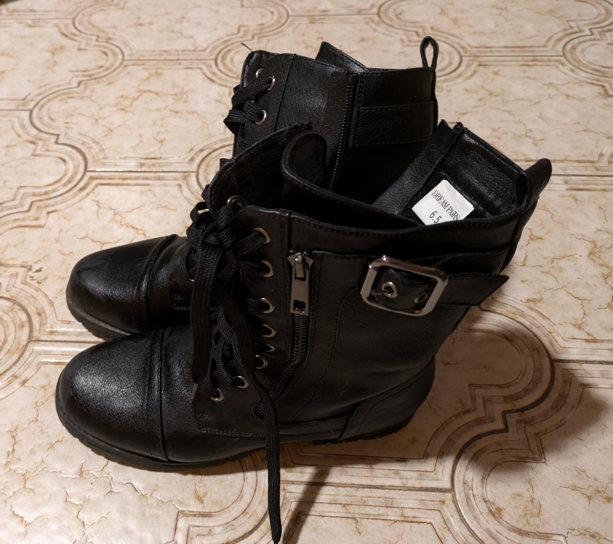 Dream Pairs Black Lace Up Combat Boots - photo 2