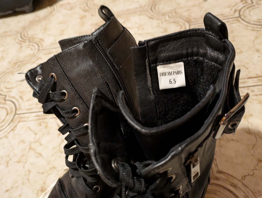Dream Pairs Black Lace Up Combat Boots - photo 3