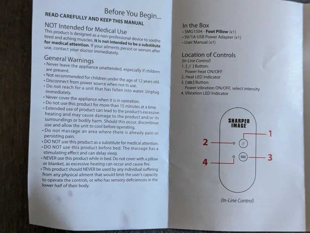 Heated Foot Pillow with Vibration image indicator(2)