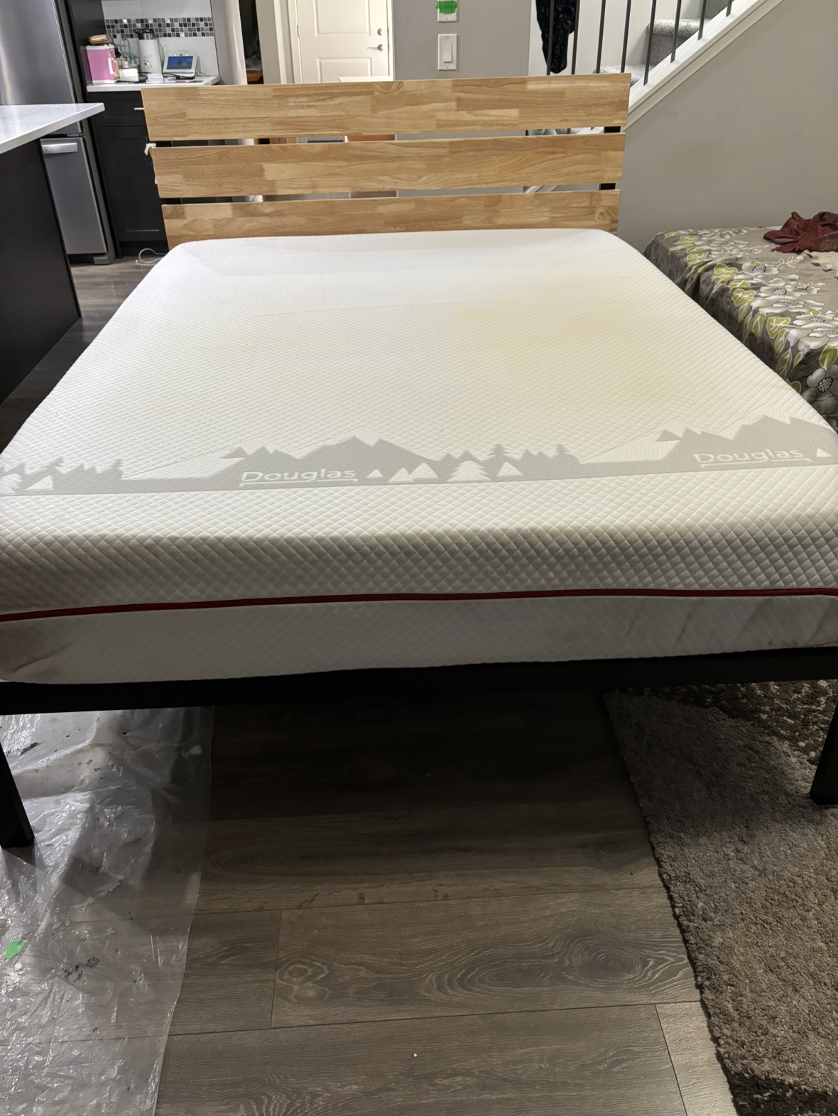 Queen Size Bed Frame with Mattress