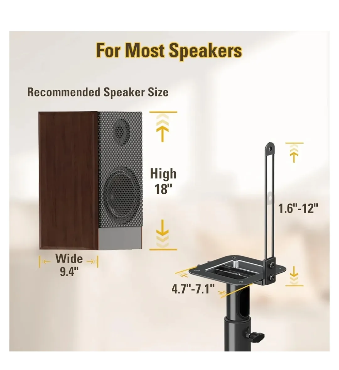 Universal Speaker Stands - Mounting Dream image indicator(6)