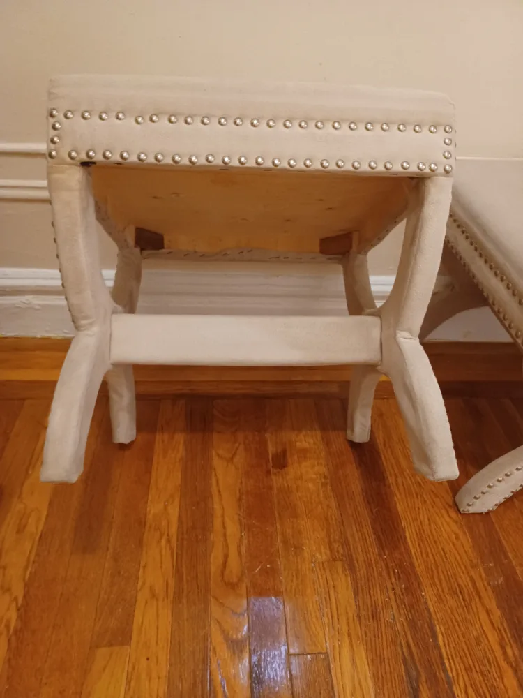 Set of 2 Upholstered Stools image indicator(6)