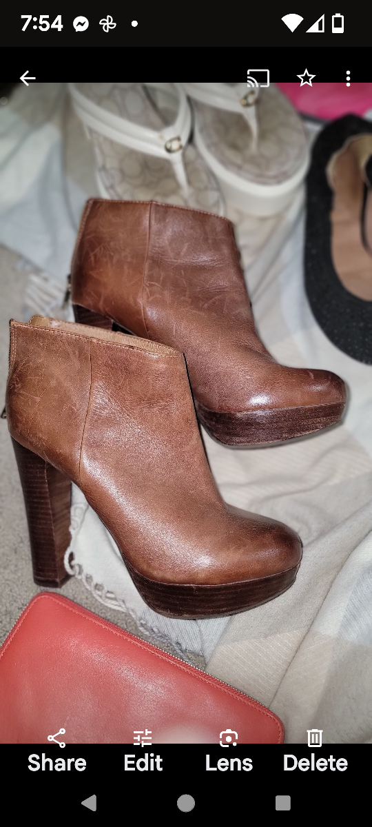 Brown Leather Ankle Boots
