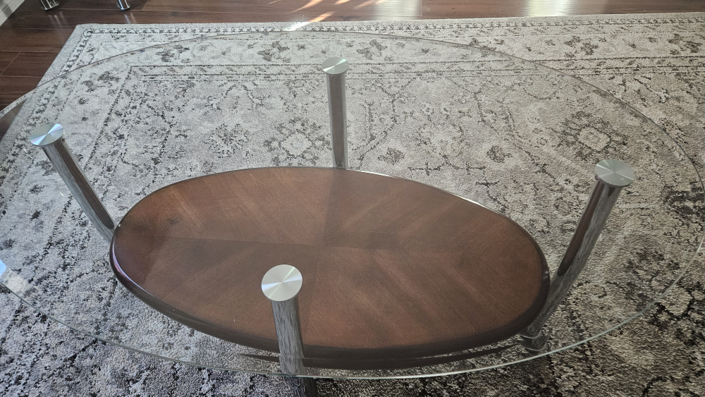 Glass Coffee Table and End Tables Set - photo 3