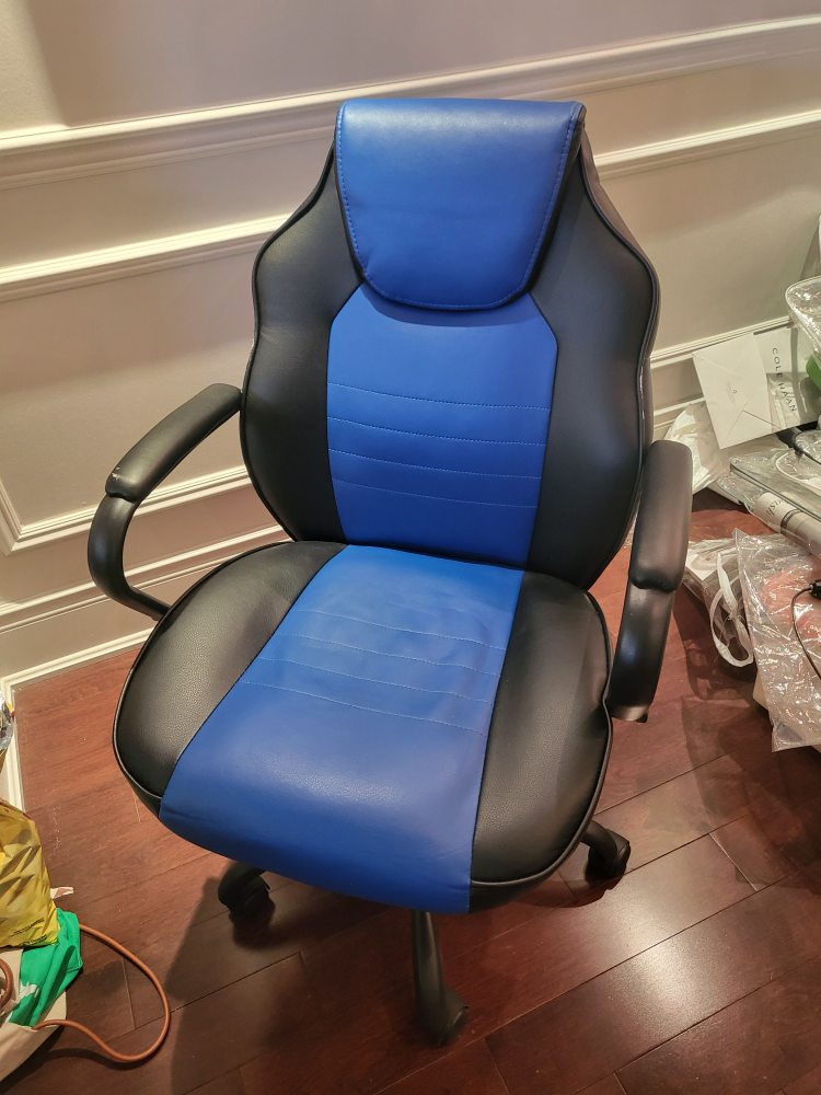 Blue and Black Gaming Chair