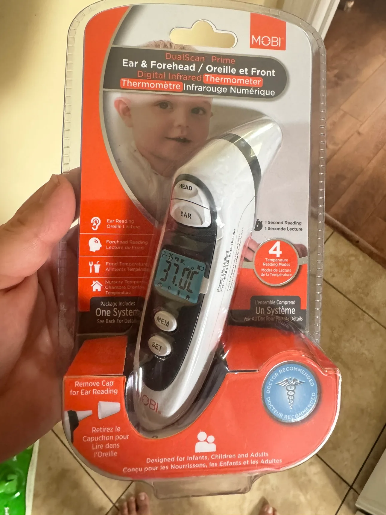 MOBI DualScan Prime Ear and Forehead Thermometer thumbnail