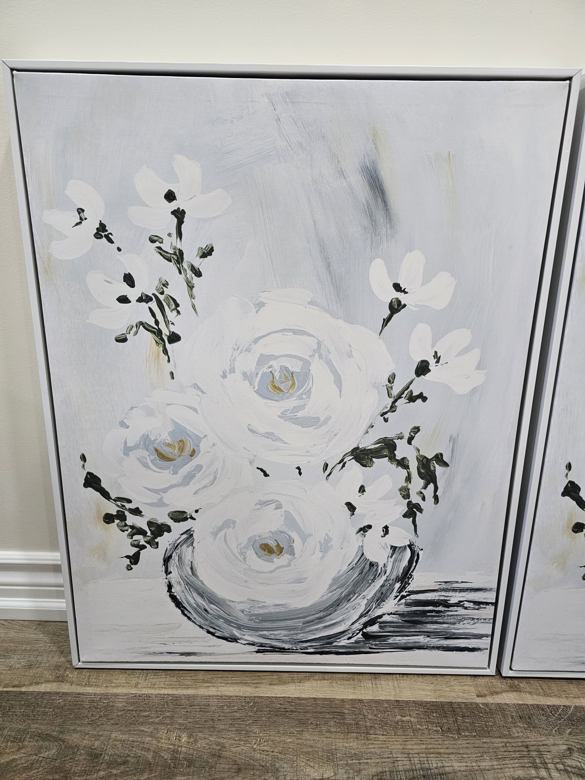 White Flower Canvas Wall Art - photo 3