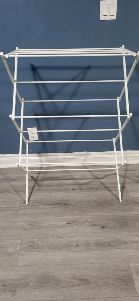 White Foldable Clothes Drying Rack