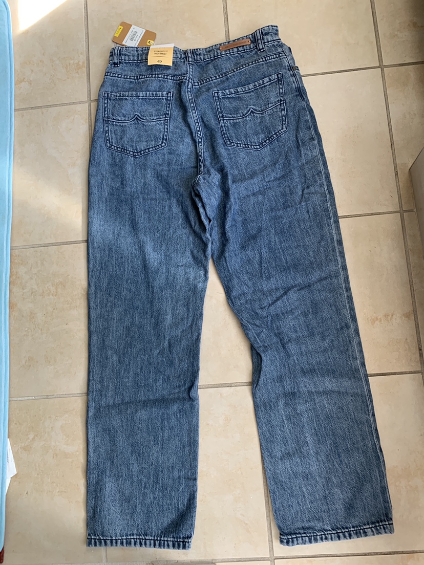 Yellow High Waisted Straight Leg Jeans - photo 4