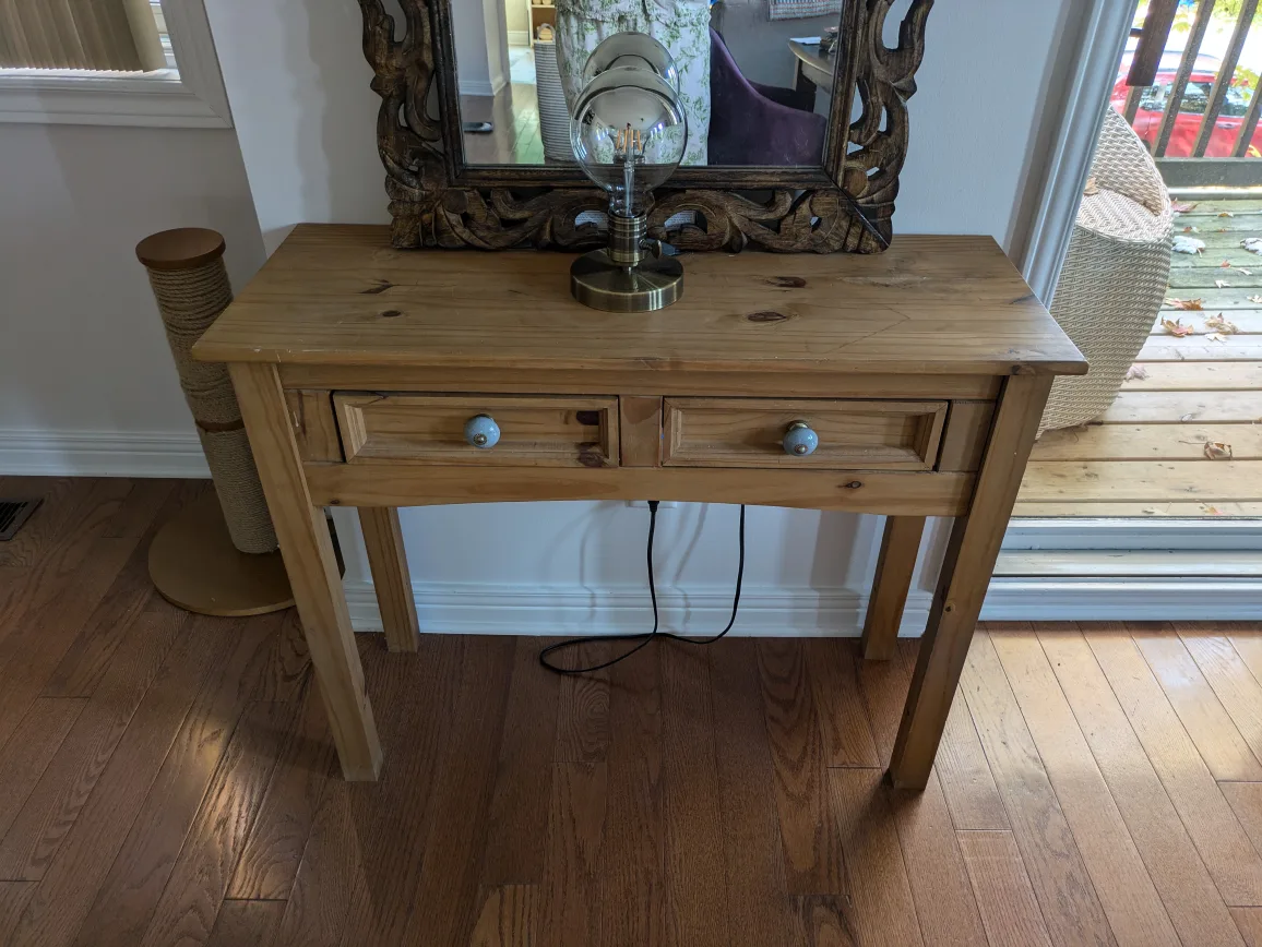 Wooden Console Table with 2 Drawers