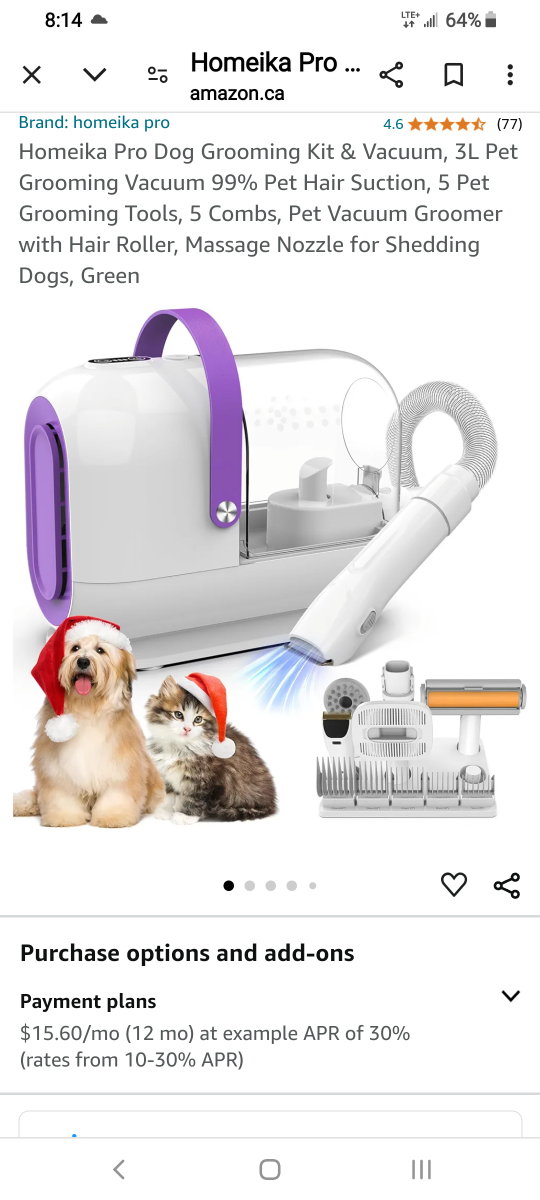 Homeika Pro Dog Grooming Kit & Vacuum - photo 2