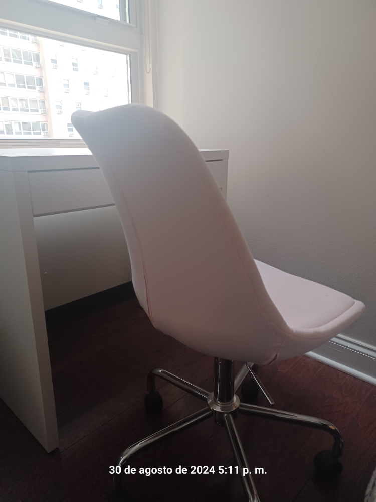 white desk and Pink Swivel Desk Chair - photo 3