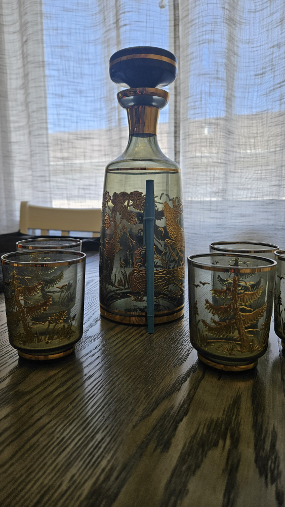 Vintage Glass Decanter Set - photo 2