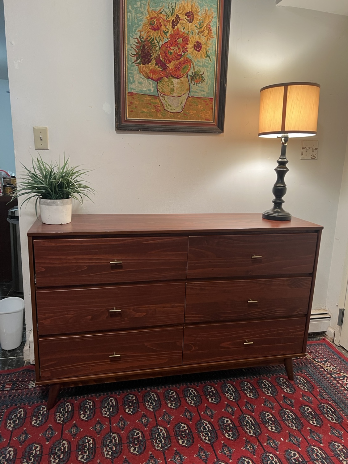 Mid-Century Cherry 6 Drawers Dresser