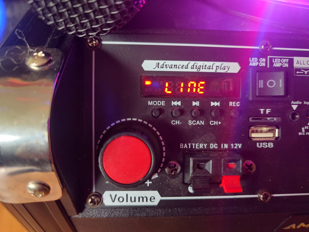 Portable Karaoke Machine with Dual Microphones & Disco Light - photo 4