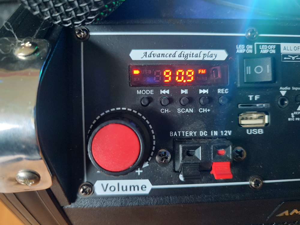 Portable Karaoke Machine with Dual Microphones & Disco Light - photo 5