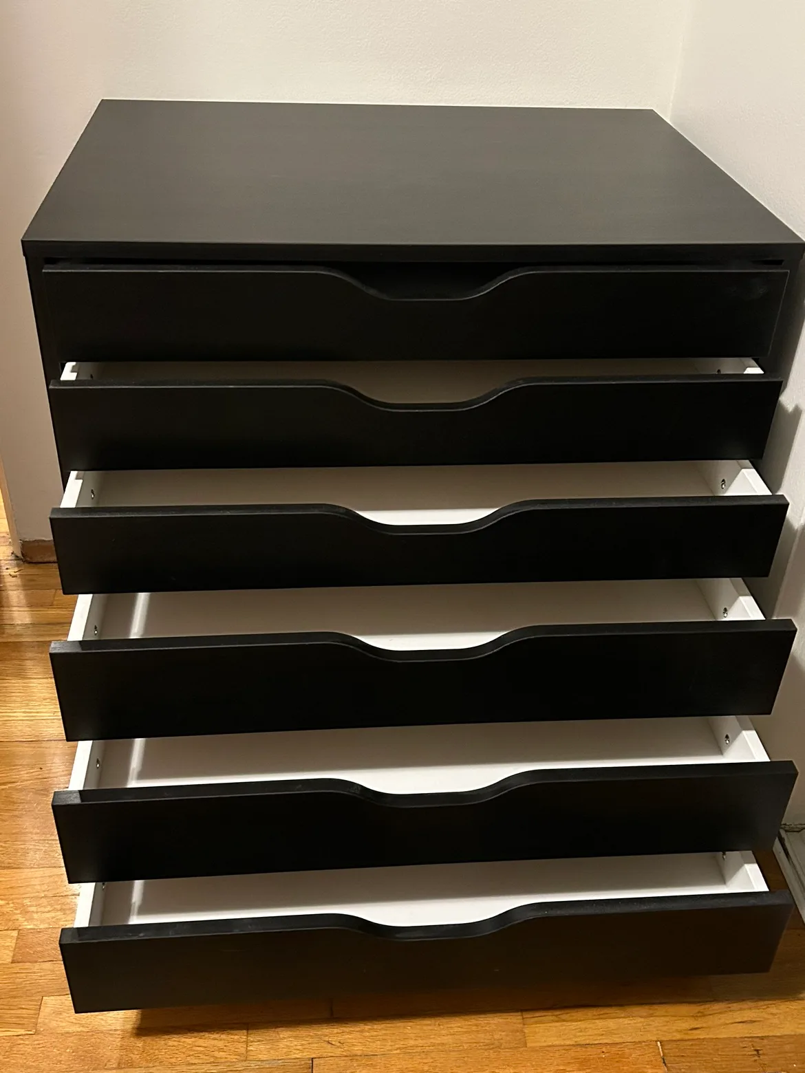 IKEA - Alex Black 6 Drawer Rolling Cart thumbnail