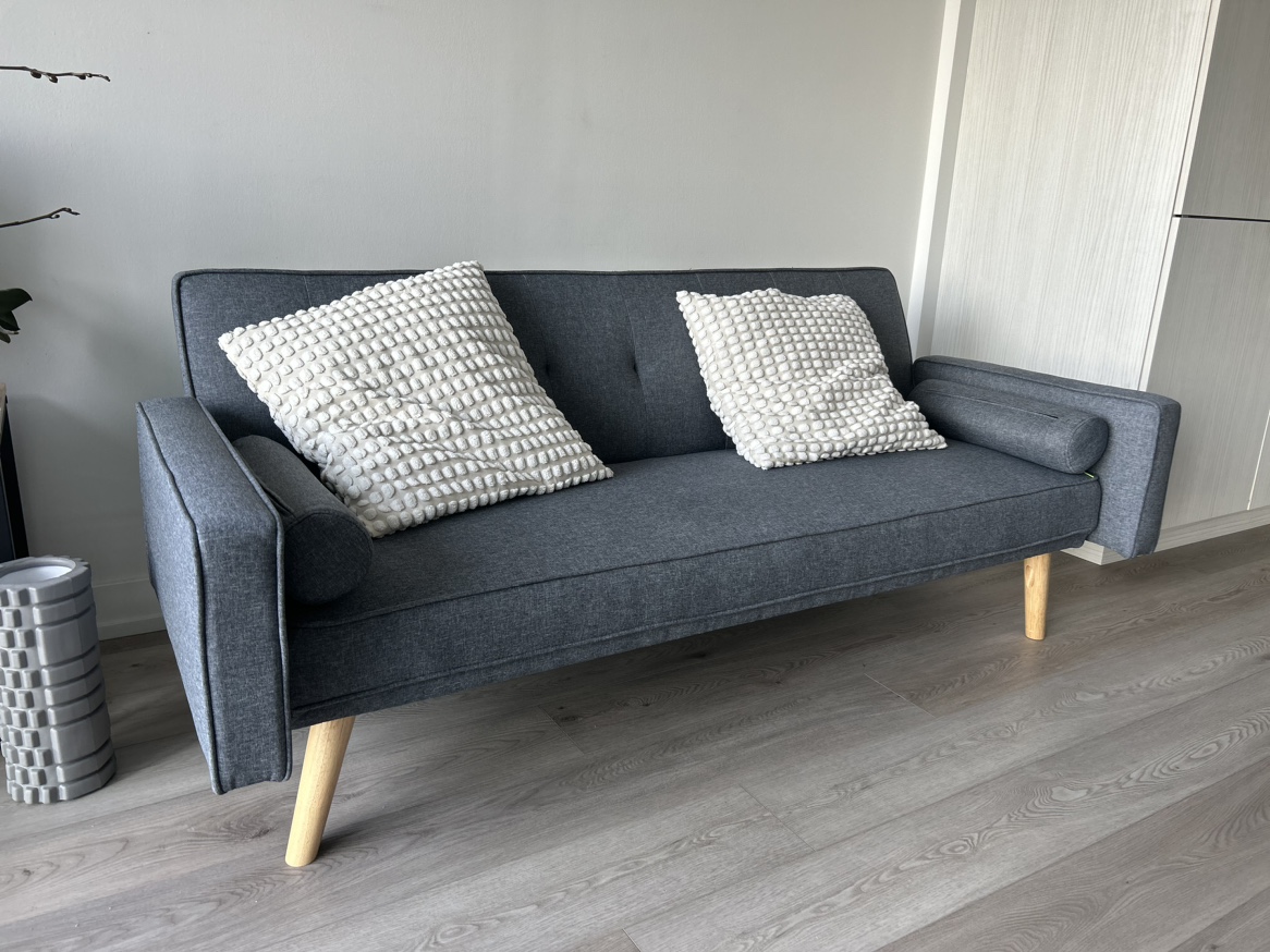 Grey Futon Sofa bed pick up only