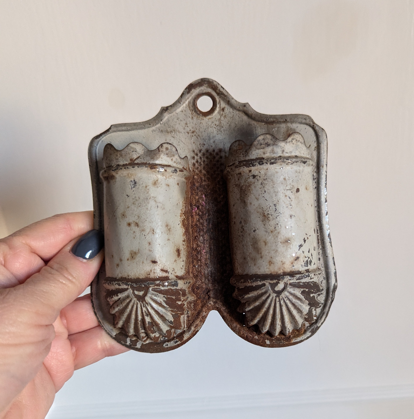 Double Tin Wall Mount Match Holder
