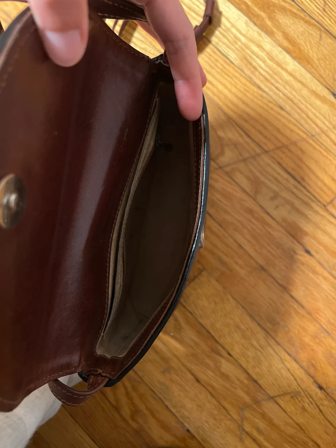 Vintage Leather Crossbody Bag • Made in UK image indicator(5)