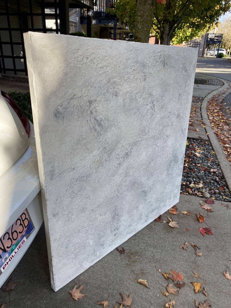 Large White & Grey textured abstract painting. - photo 2
