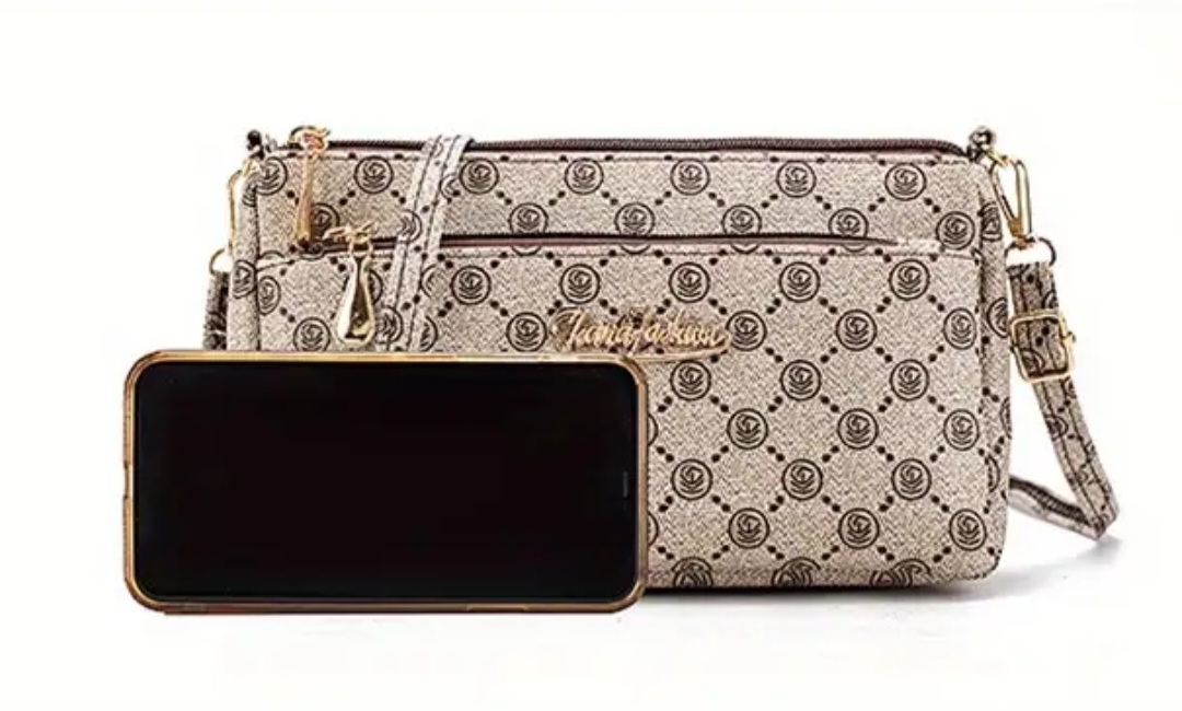 Small Brown and Beige Crossbody Bag - photo 3