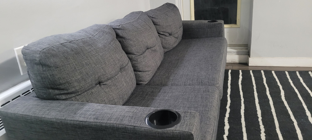 Convertible Sectional Sofa & Ottoman Included, with cup holders - photo 3