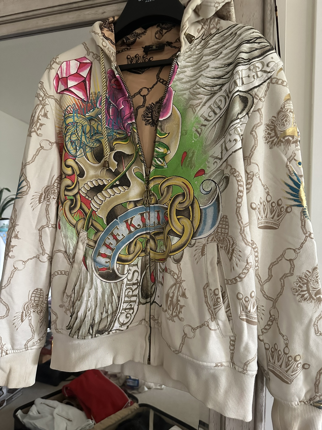 Christian Audigier Skull Hoodie - photo 3