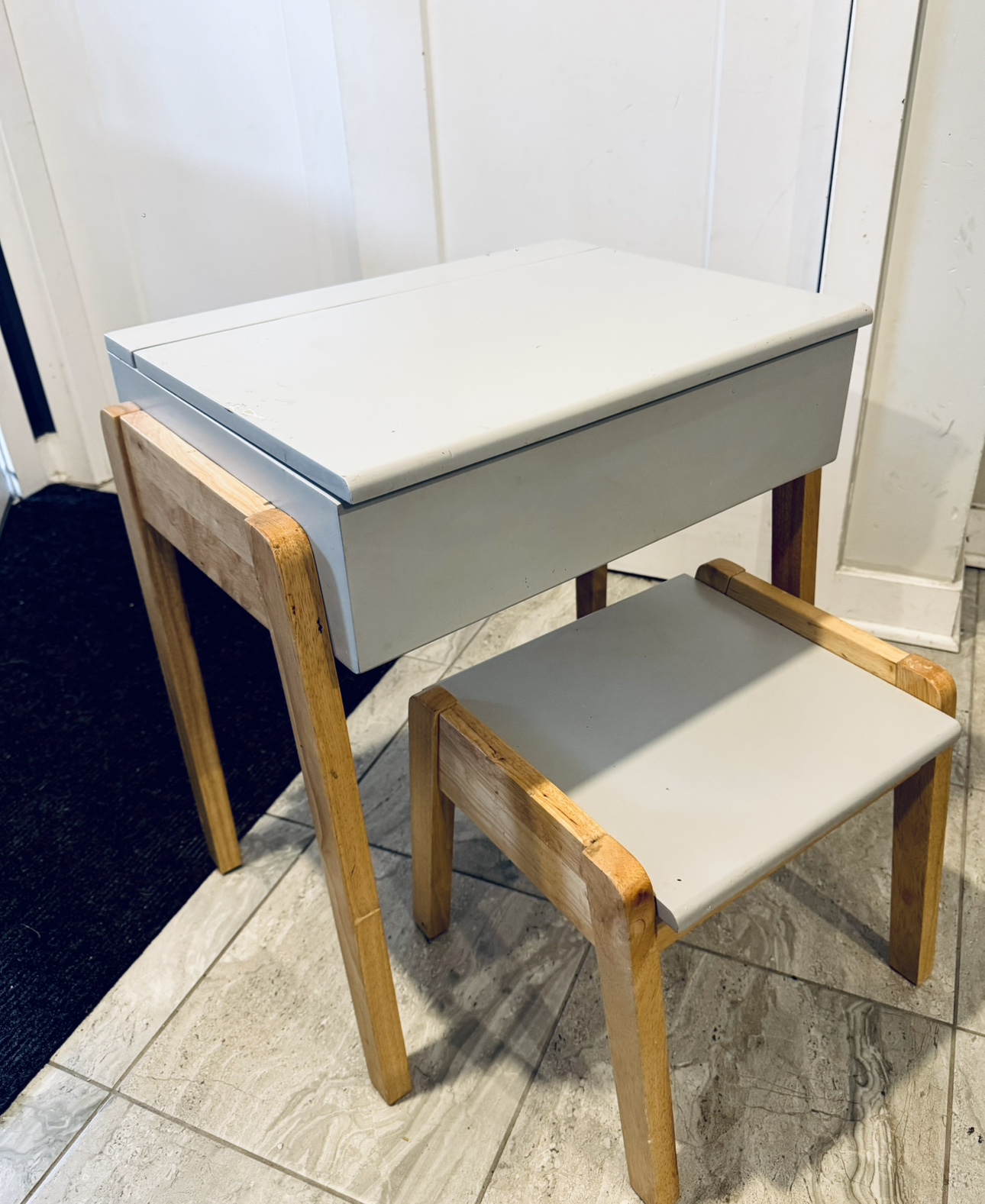 Kids Desk and Stool Set