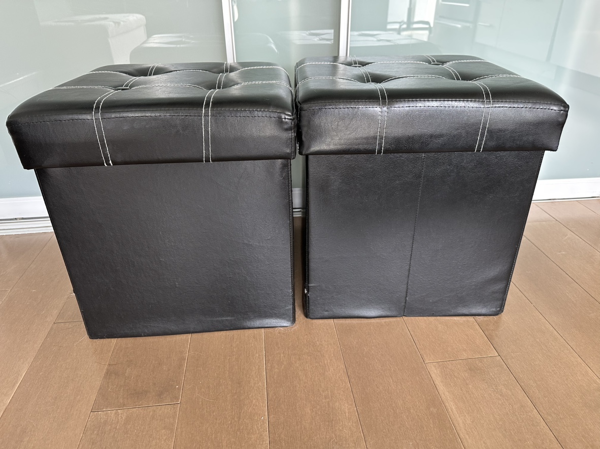2 Storage Ottomans