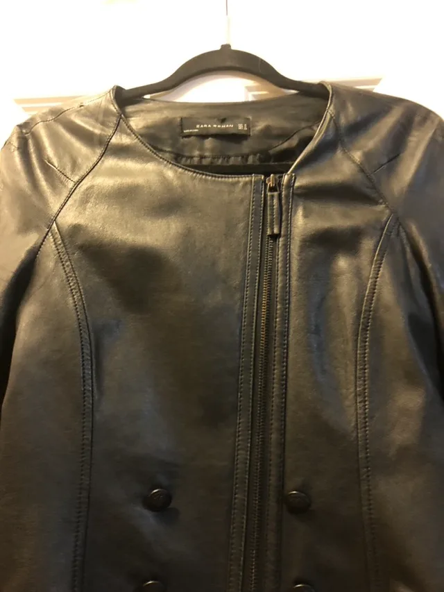 🥰Like new - Zara Woman Leather Jacket image indicator(2)