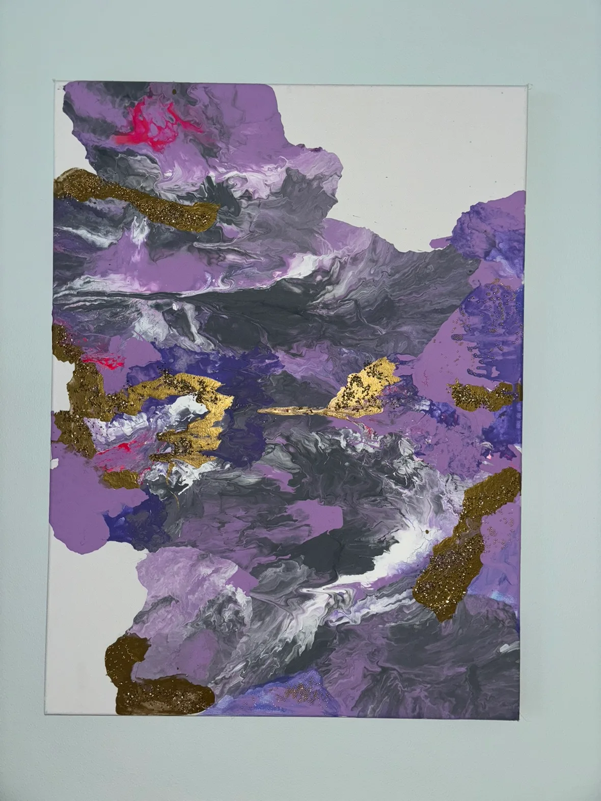 Purple and Gold Abstract Painting thumbnail