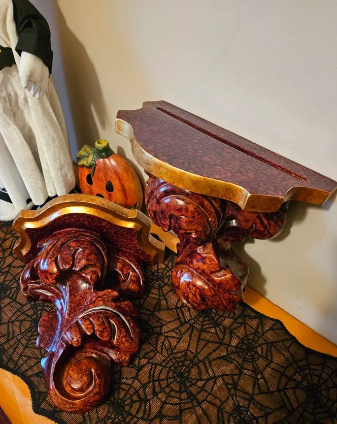 Vintage Wall Mount Sconce Shelves/Wall Corbels image indicator(4)