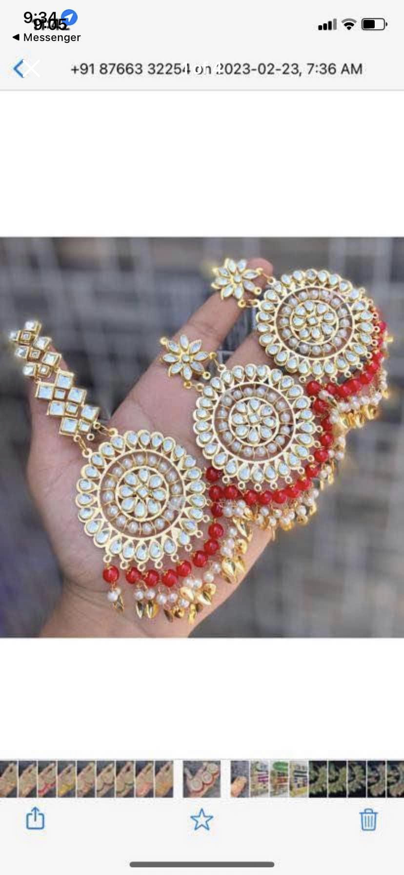 Tikka set with earrings ( Brand new)