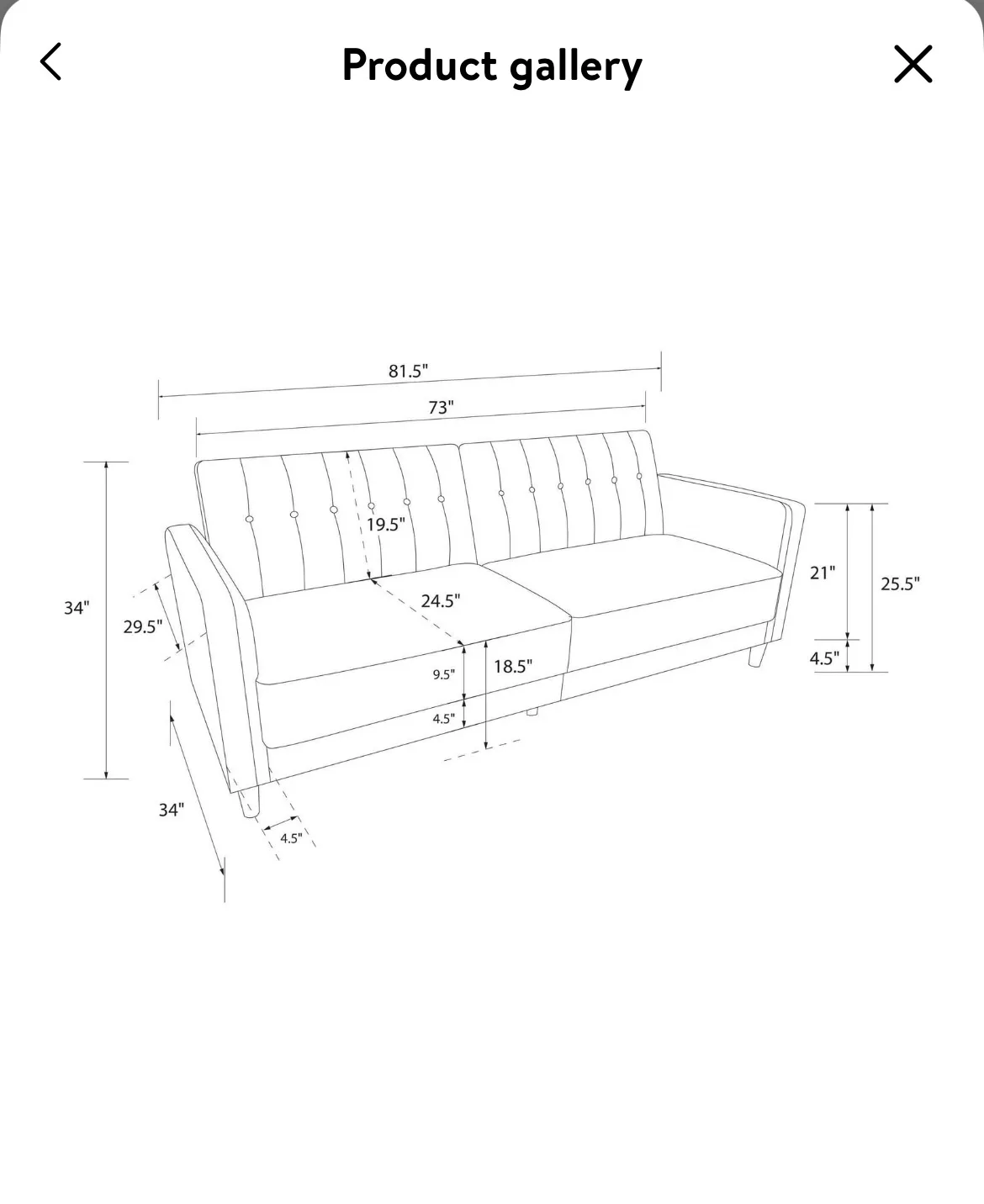 Dorel - Pin Tufted Transitional Futon image indicator(5)
