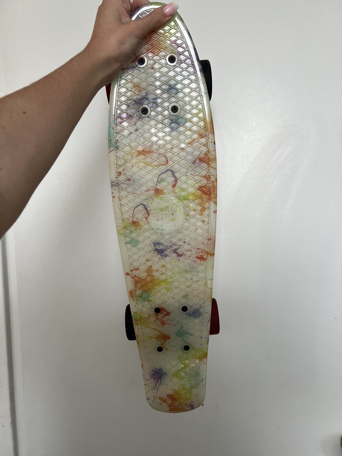 White Colourful Pennyboard