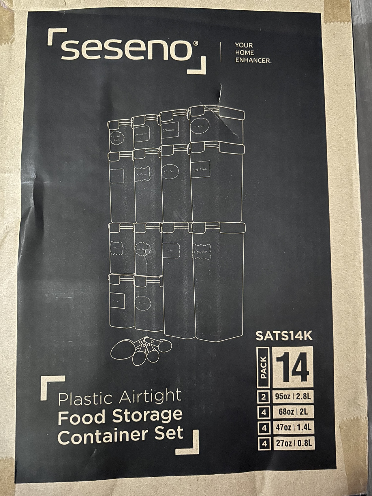 Seseno 14 Piece Airtight Food Storage Container Set