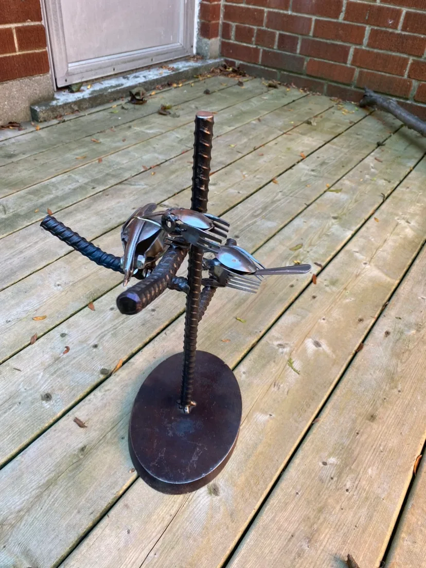 Metal Bird Sculpture - Bird Tree image indicator(3)