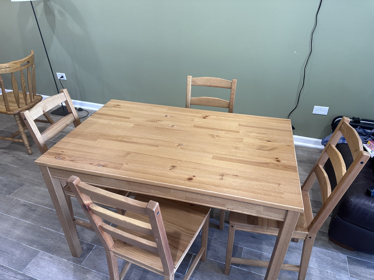 Wooden Dining Table and Chairs Set - photo 3