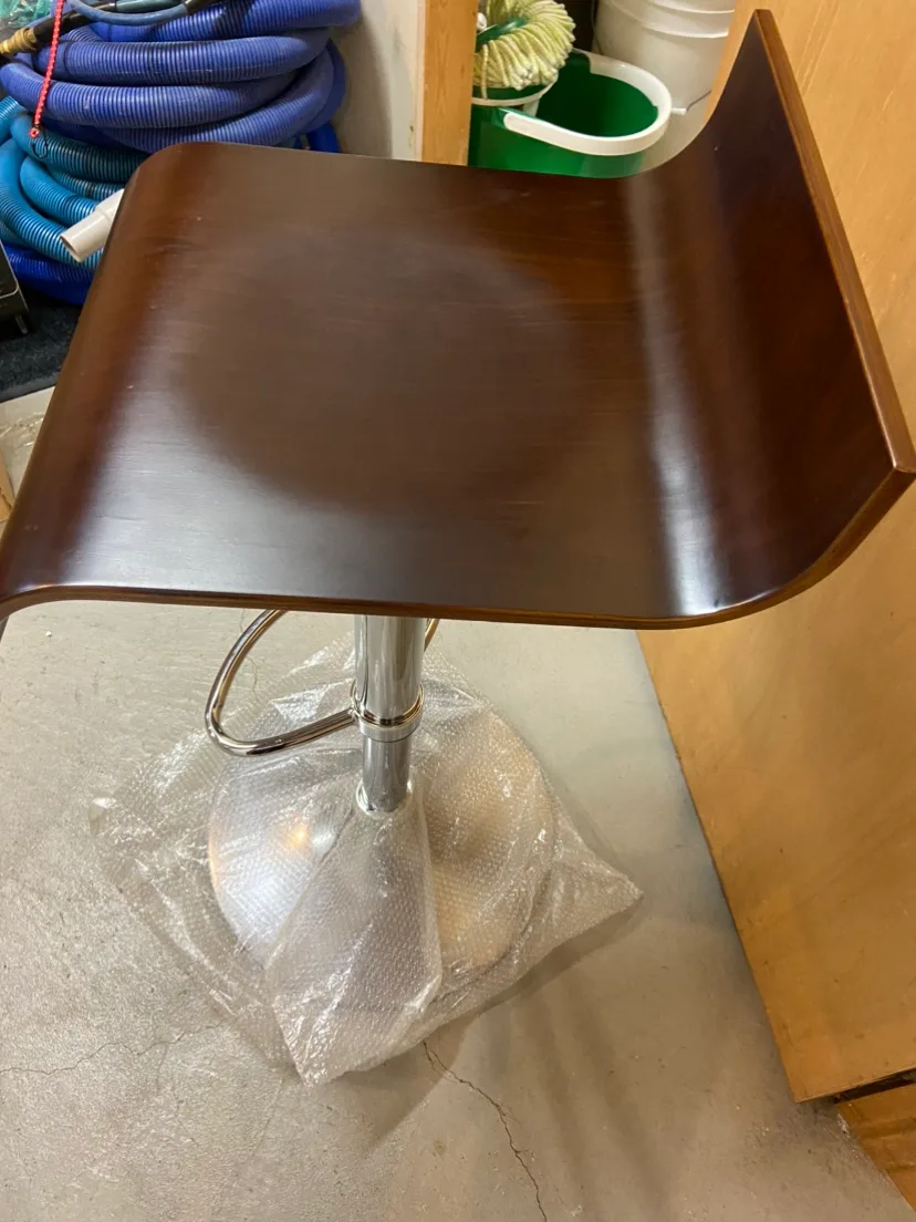 Adjustable Brown Bar Stool image indicator(4)