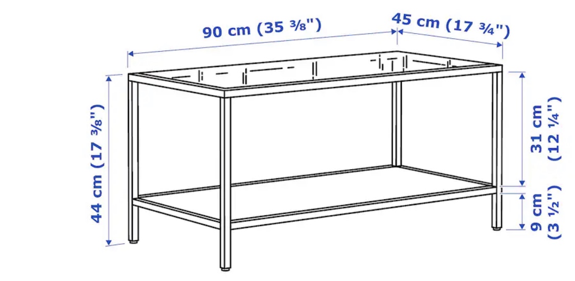 IKEA Glass Top Coffee Table - photo 2