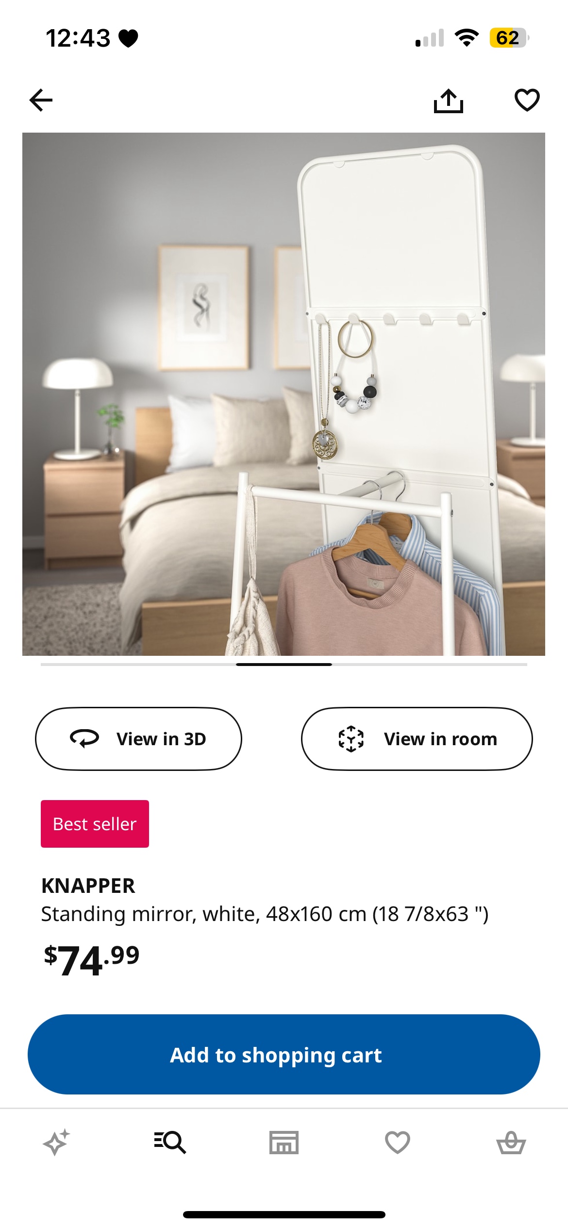 IKEA KNAPPER Full Length Mirror - photo 3